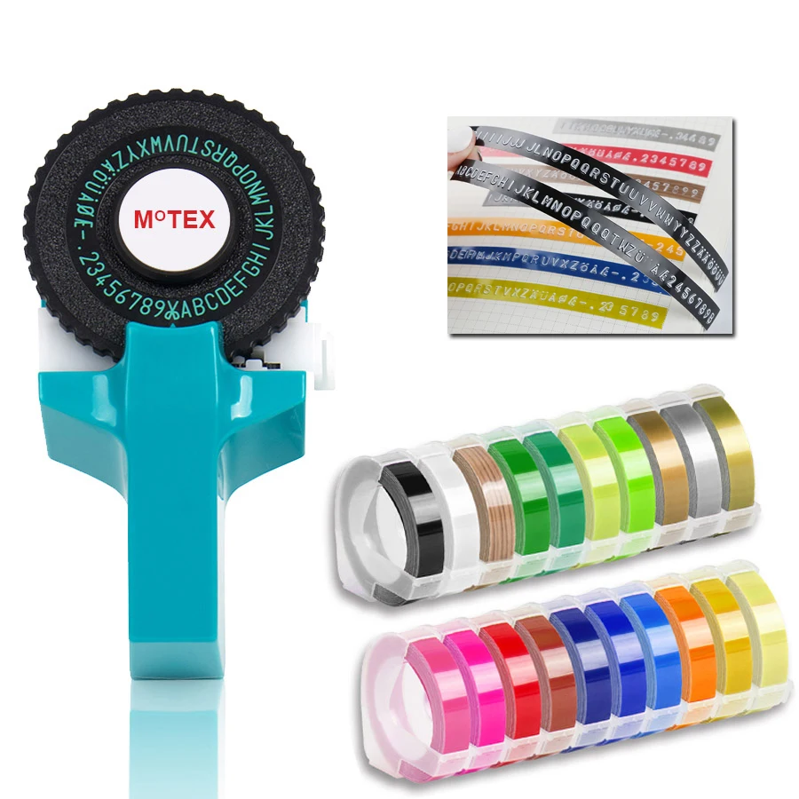Небесно-голубой цвет MoTex E101 принтер мини DIY Ручная Совместимость для dymo 3D тиснение