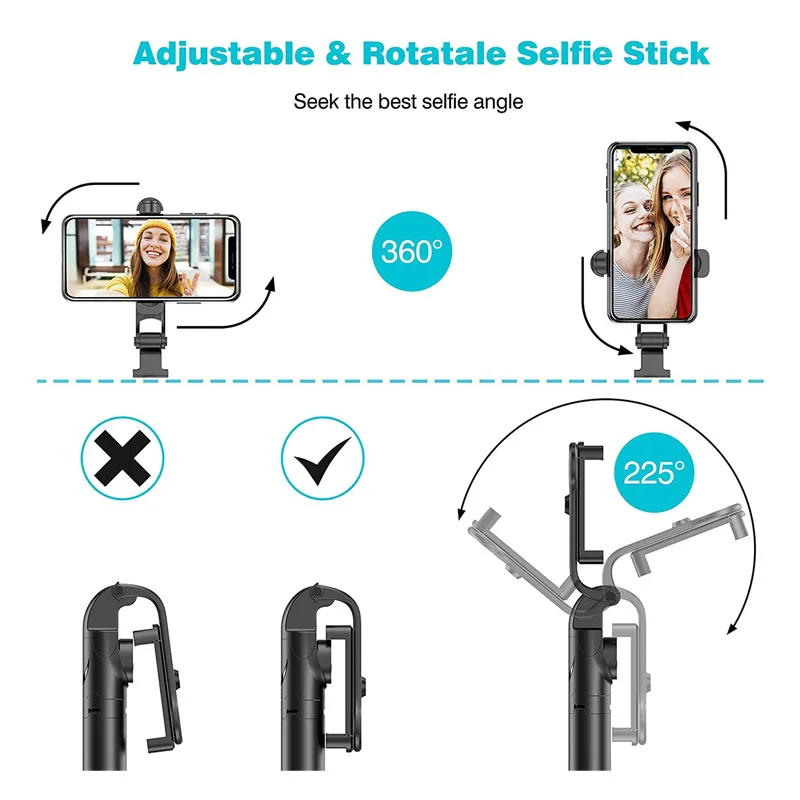 Селфи Палка с Bluetooth портативный монопод беспроводным управлением для iPhone Samsung