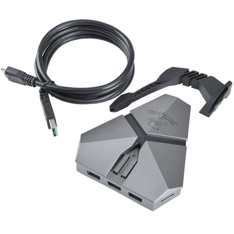 3 портовый Usb 2 0 Шнур для мыши зажим провода мини держатель детской устройство