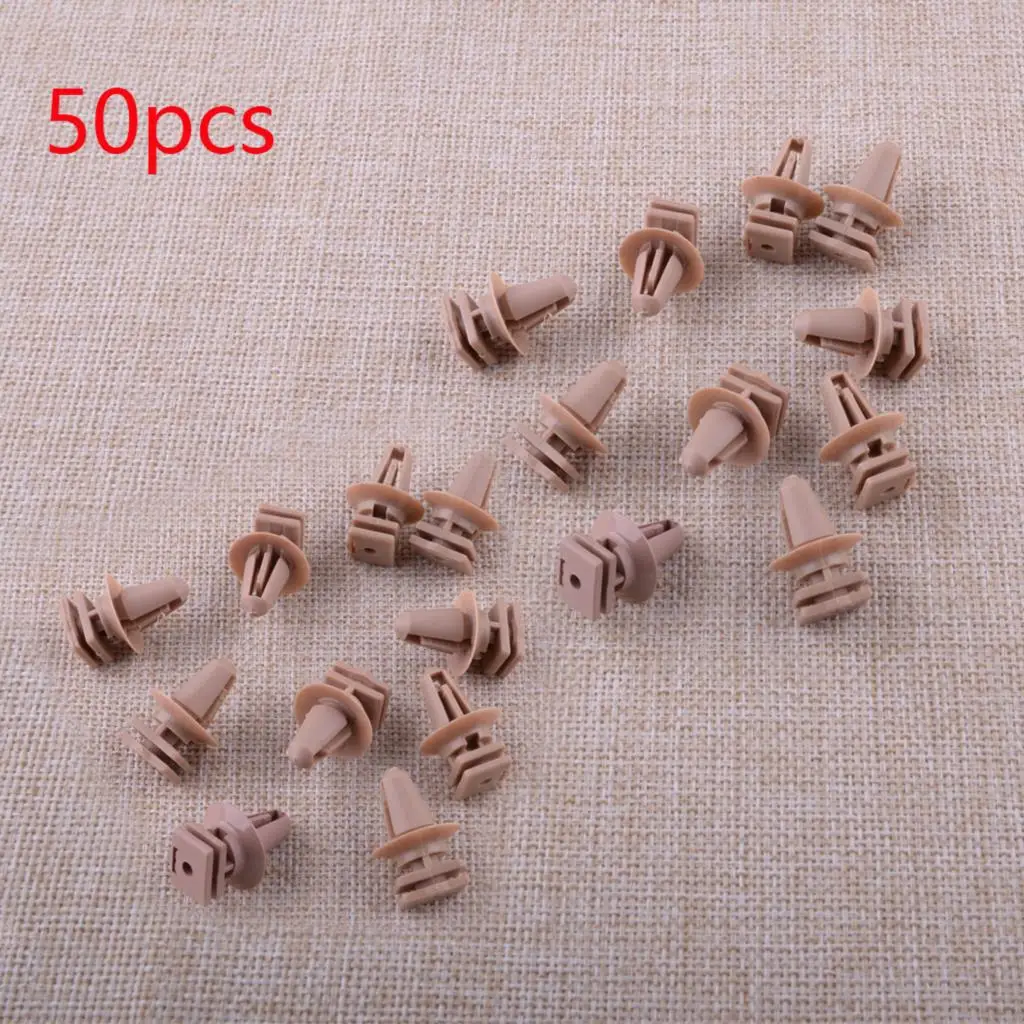 

50Pcs/Set Beige Car Sill Trims & Door Entrance Clips 51477117532 Fit For BMW 1 3 5 6 X Series 51478262533 51477025224