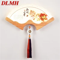 dlmh wall lights contemporary creative indoor led sconces fan shape lamps for home corridor study