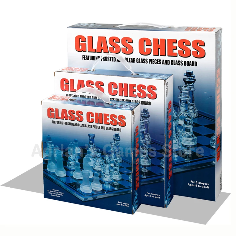 3 Sizes Crystal Chess Glass Board Games | Спорт и развлечения