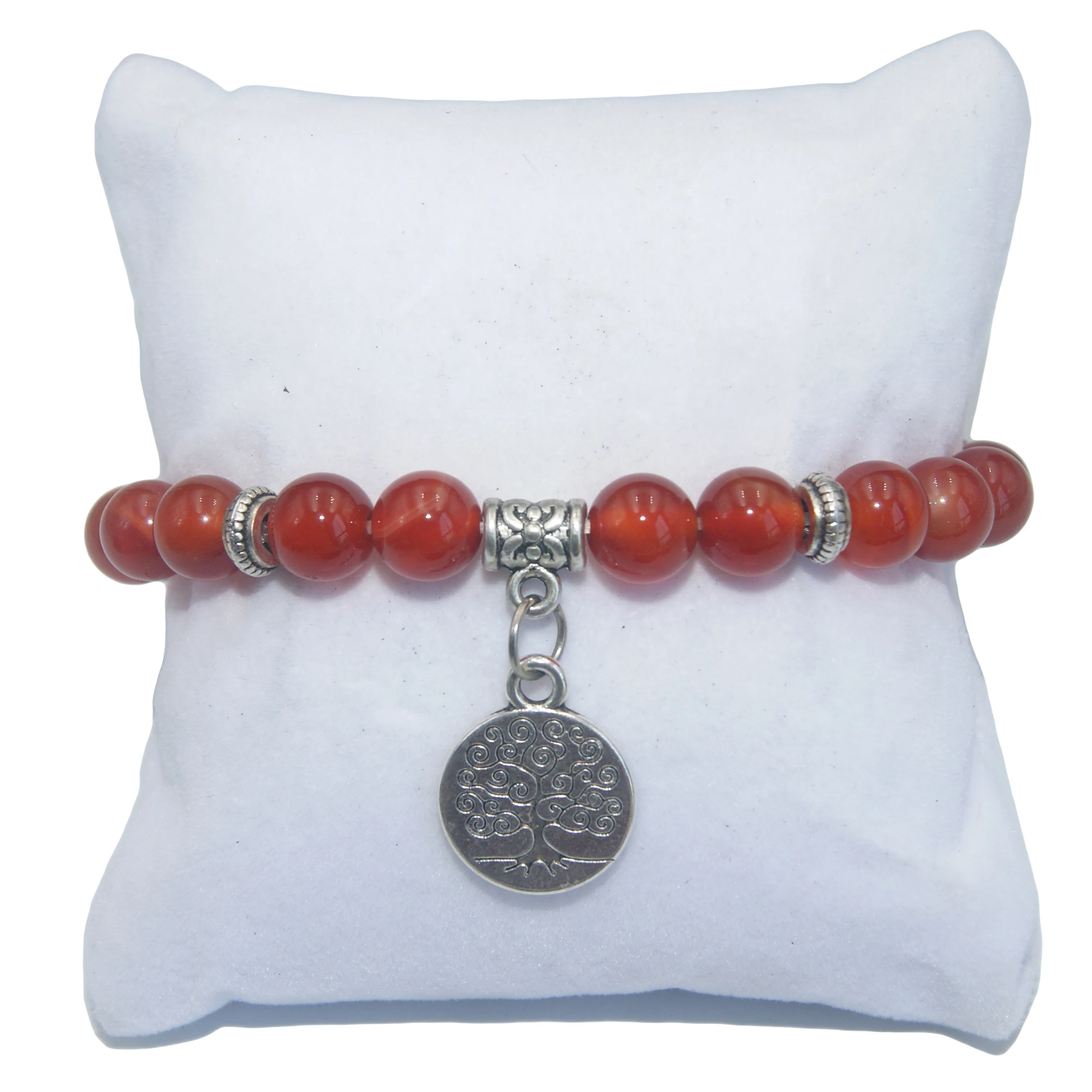 Браслет из натурального агата лазурита тигрового глаза бирюзы 8 мм|Плетеные