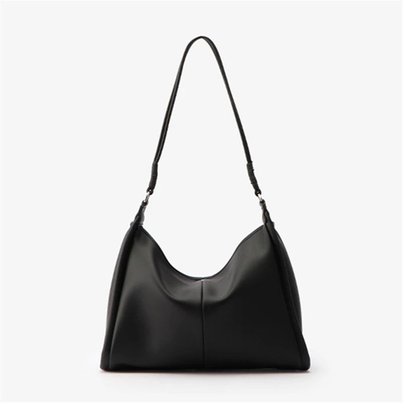 

Women's bag Large capacity single shoulder bag fashion casual retro Crossbody Bag soft leather solid color tote bag
