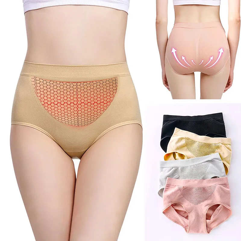 

Warm Palace Panties Lingerie Soft Women Elastic Honeycomb Briefs Underpant Female Breathable Cozy Cotton Menstrual Underwear New
