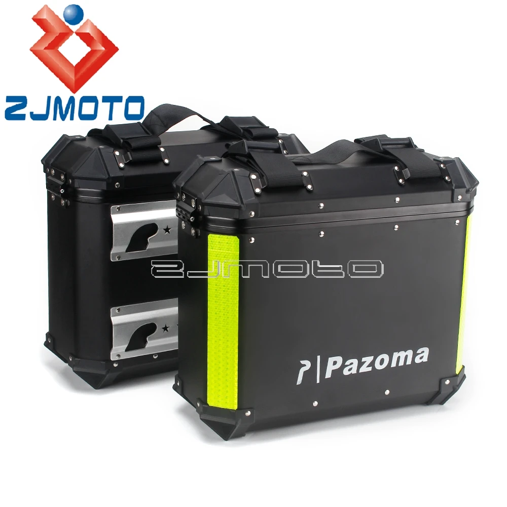 للبيع العالمي مقاوم للماء دراجة نارية الخلفي صندوق أمتعة العلوي خوذة صندوق الذيل تخزين الجذع الألومنيوم الجانب Panniers السرج صندوق أدوات