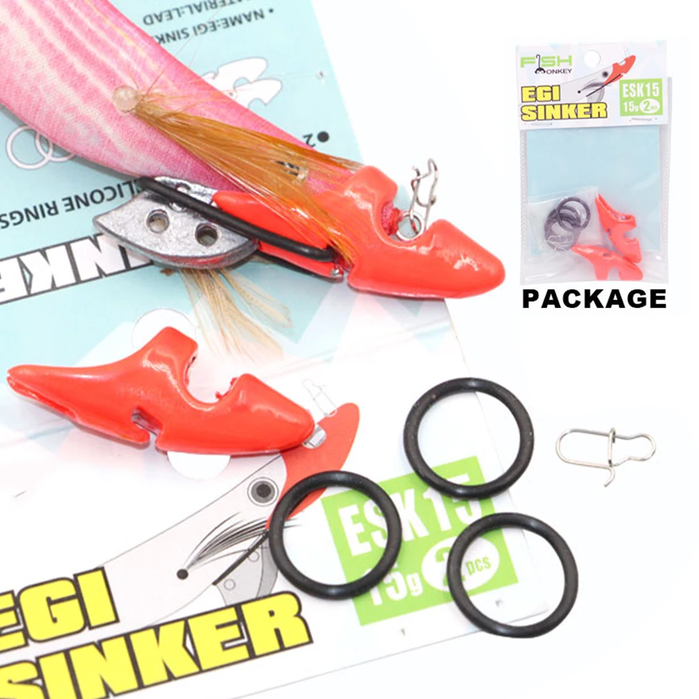 10g/15g/20g/25g Shrimp Lure Sinker Weight Chin Sinker Wood Shrimp Lure Squid Jig Tip Fishing Tackle Accessories