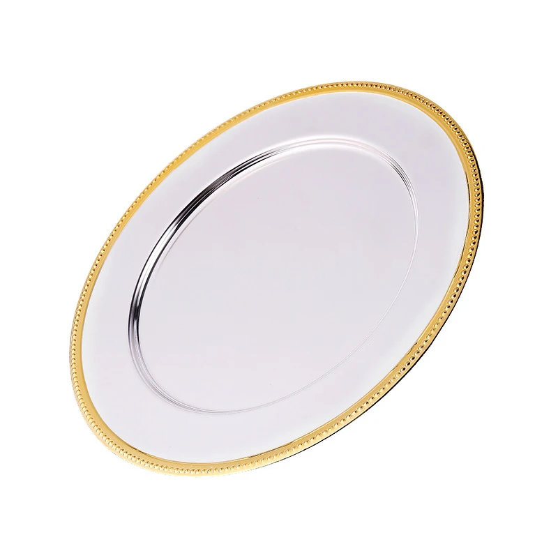 

Antique Stainless Steel Storage Tray Dessert Fruit Cake Snack Plate Gold Inlay Home Living Room Restaurant KTV Desktop Decor