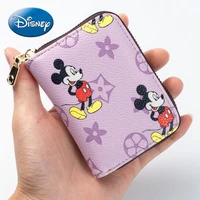 disneys new cartoon ladies wallet multi function multi card card holder fashionable and durable pu zipper unisex coin purse