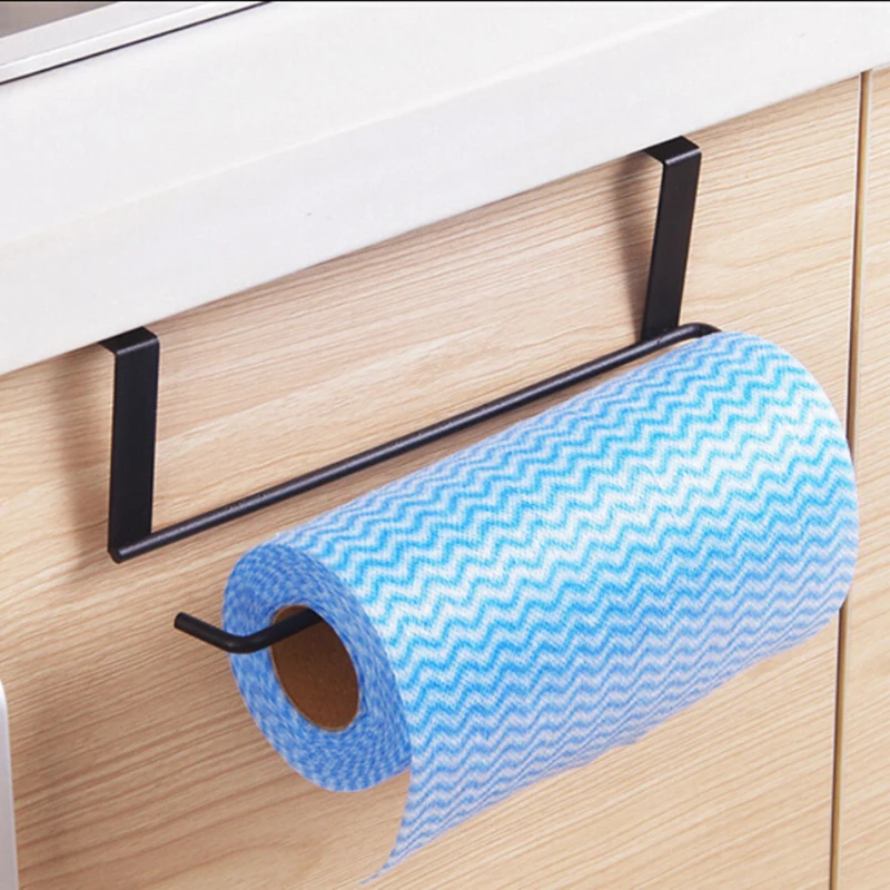 

Cupboard Under Shelf Paper Towel Roll Holder Hanger Storage Rack Organizer Tools