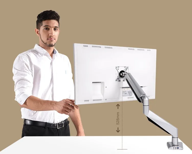 Loctek D7H Алюминий газ пружинный полный рабочий стол монитор держатель все-в-одном