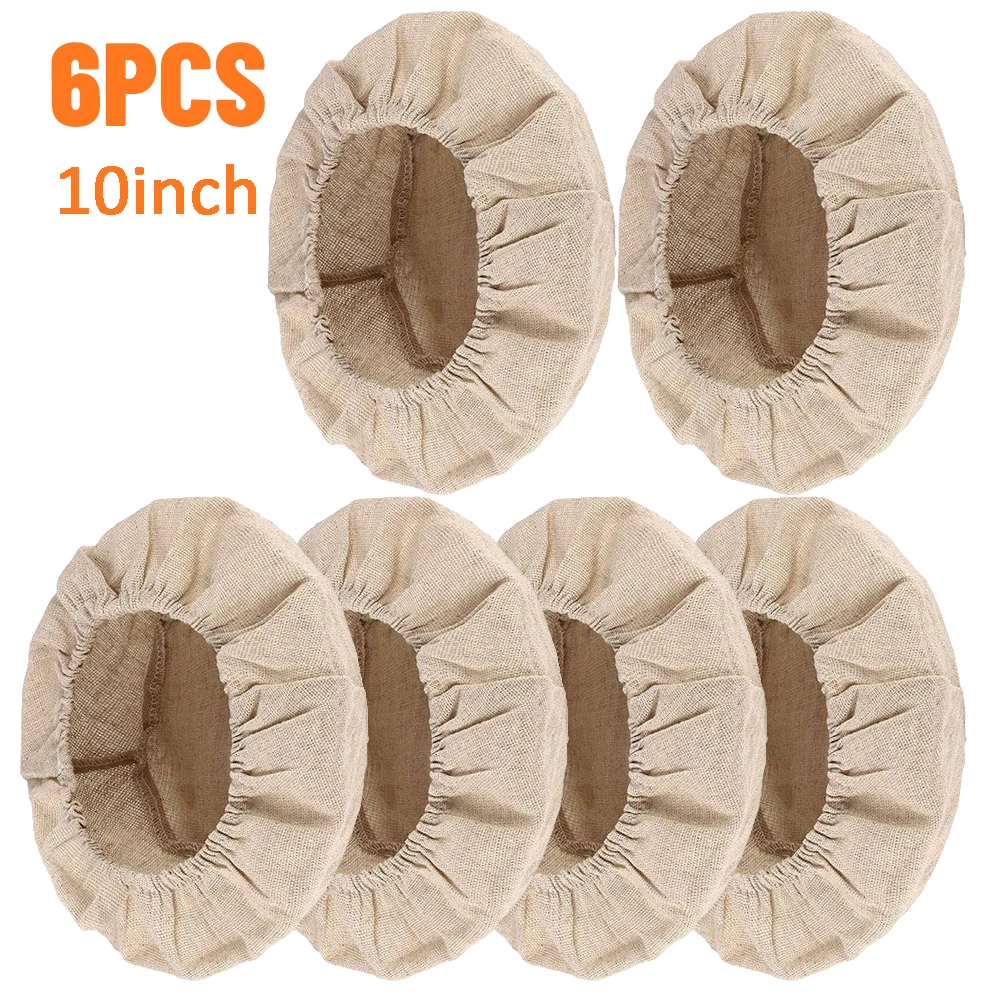 

6PCS Rattan Bread Proofing Basket Linen Dough Rising Bowl Cover Bread Proofing Basket Set for Bakery Home Baking Tool