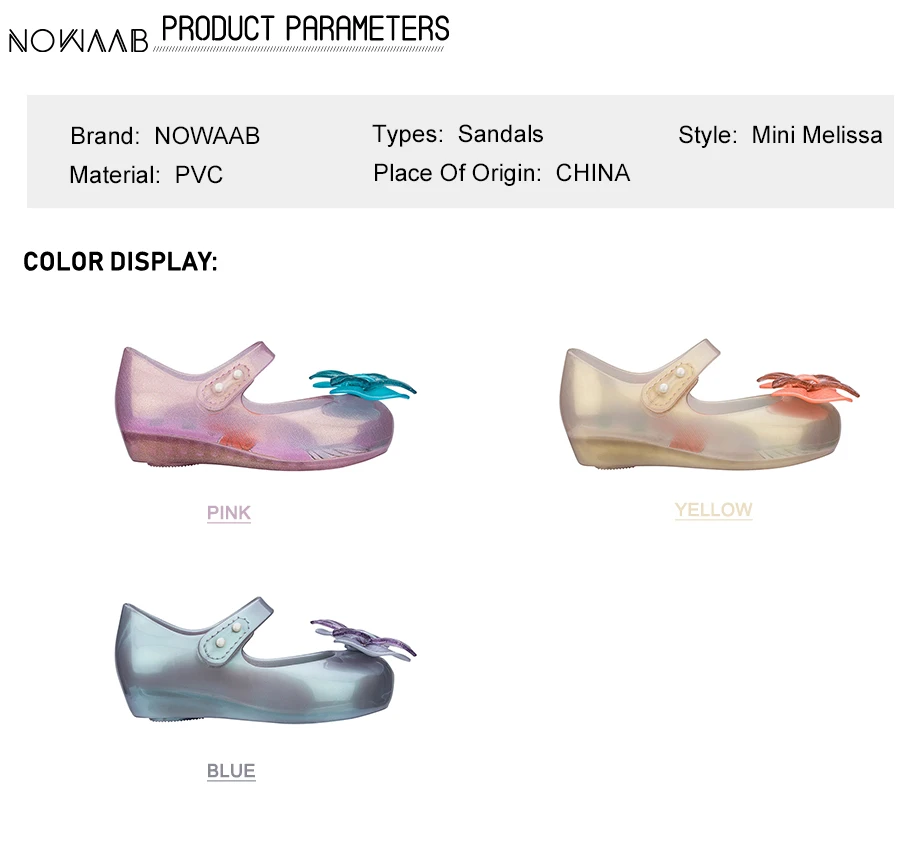 Новые мини Melissa прозрачные сандалии для девочек, прозрачные сандалии русалки, детская обувь принцессы, нескользящая обувь melissa