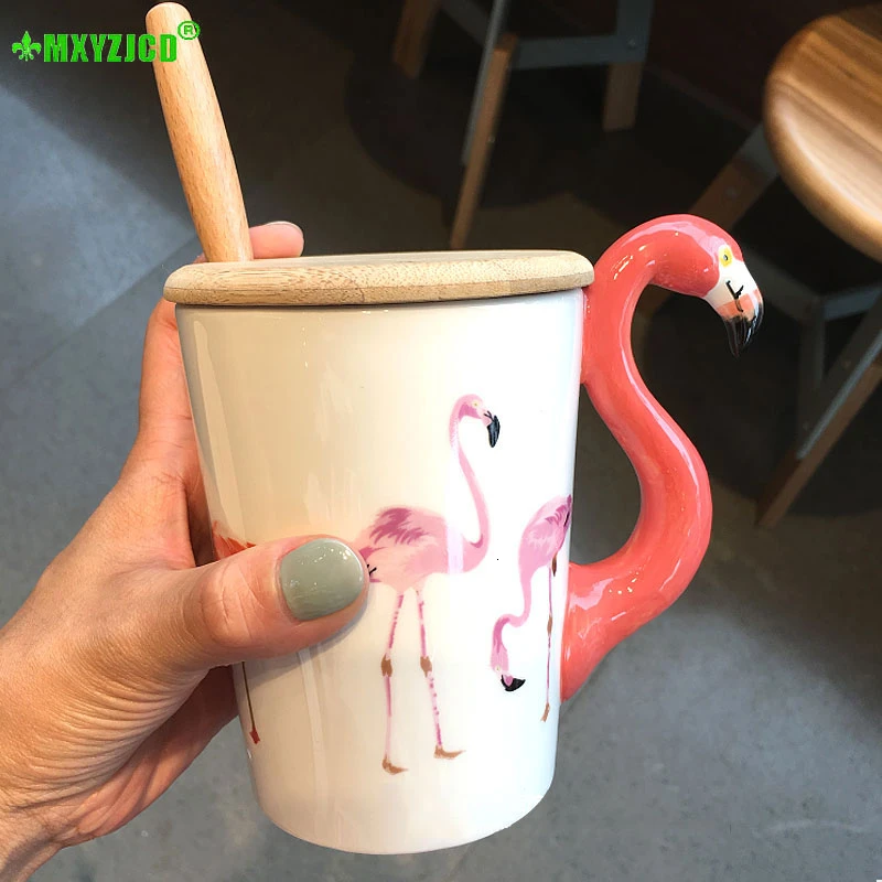 Керамическая чайная чашка с изображением слона попугая студенческий чайный