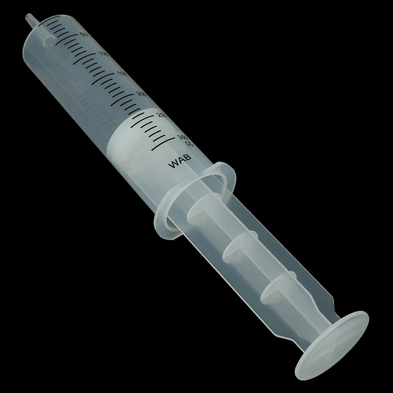 Новый пластиковый шприц объемом 300 мл, большая емкость, прозрачный, многоразовый, стерильный, измерительный, питательный ввод