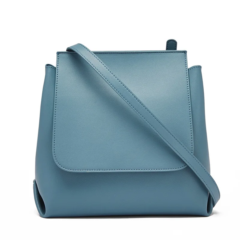 

Fall 100% Genuine Leather Women's Crossbody Bag Ladies Fashion Trend Cover Bag Shoulder Retro Large Capacity Bucket Bag Gift