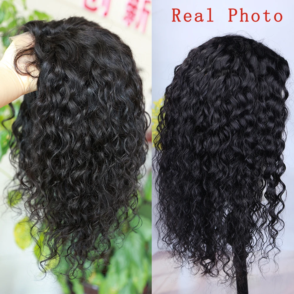 Wignee Lace Closure Water Wave Wig Human Hair Wigs For Black Women Deep Wave 4x4 Glueless Lace Closure Wig Pre-plucked Hairline