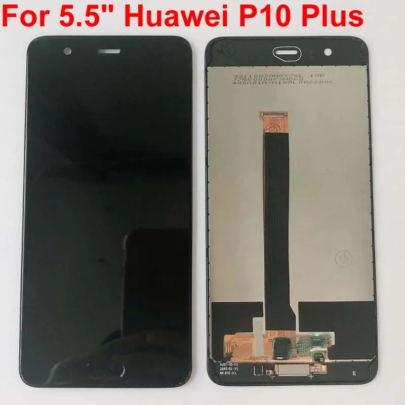 Для 5," huawei P10 плюс VKY-L09 VKY-L29 VKY-AL00 ЖК-дисплей Экран дисплея+ сенсорный экран Панель планшета с рамкой+ отпечатков пальцев