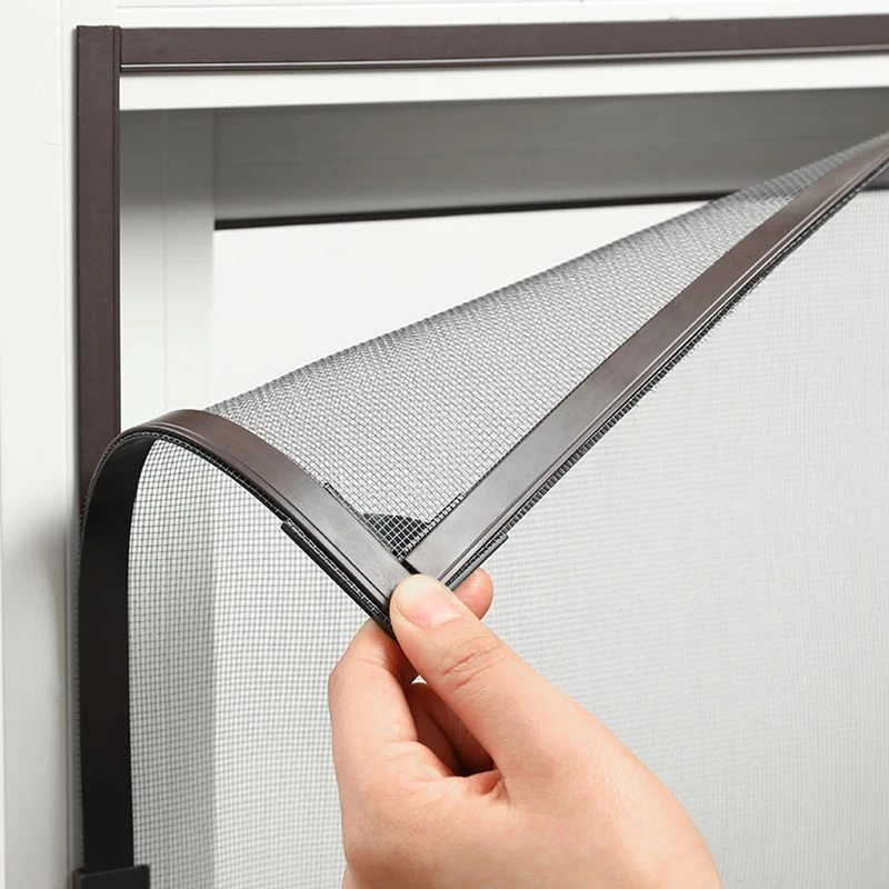 Indoor window screen insect-proof magnetic self-installing window mosquito net  customizable screen net magnetic suction type