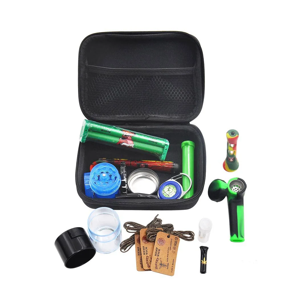 12pcs / set Smoking portable silicone Tobacco pouch pipe grinder tool bag clean artificial gadgets for men | Дом и сад