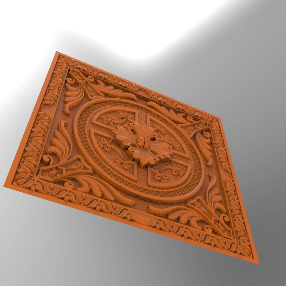 Seese изогнутая панель рельефа 3D модель STL формат файла CNC маршрутизатор резьба ArtCAM