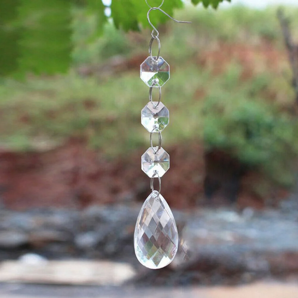 

20pcs Acrylic Crystal Bead Garland Chandelier Hanging Wedding Party Accessories Props Home Decoration
