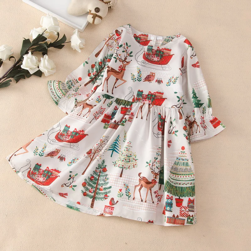 Платье для маленьких девочек Детские Платья с цветочным рисунком Хлопковое