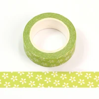 1pc 15mm10m happy easters day green small floral flower decorative washi tape scrapbooking masking tape stationery