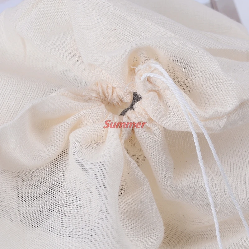 

1pcs Hot Reusable Cotton Food Filter Bag Nut Milk Bag Squeeze Juice Grid Mesh Filter Sieve Cold Brew Coffee Filter 30*40cm