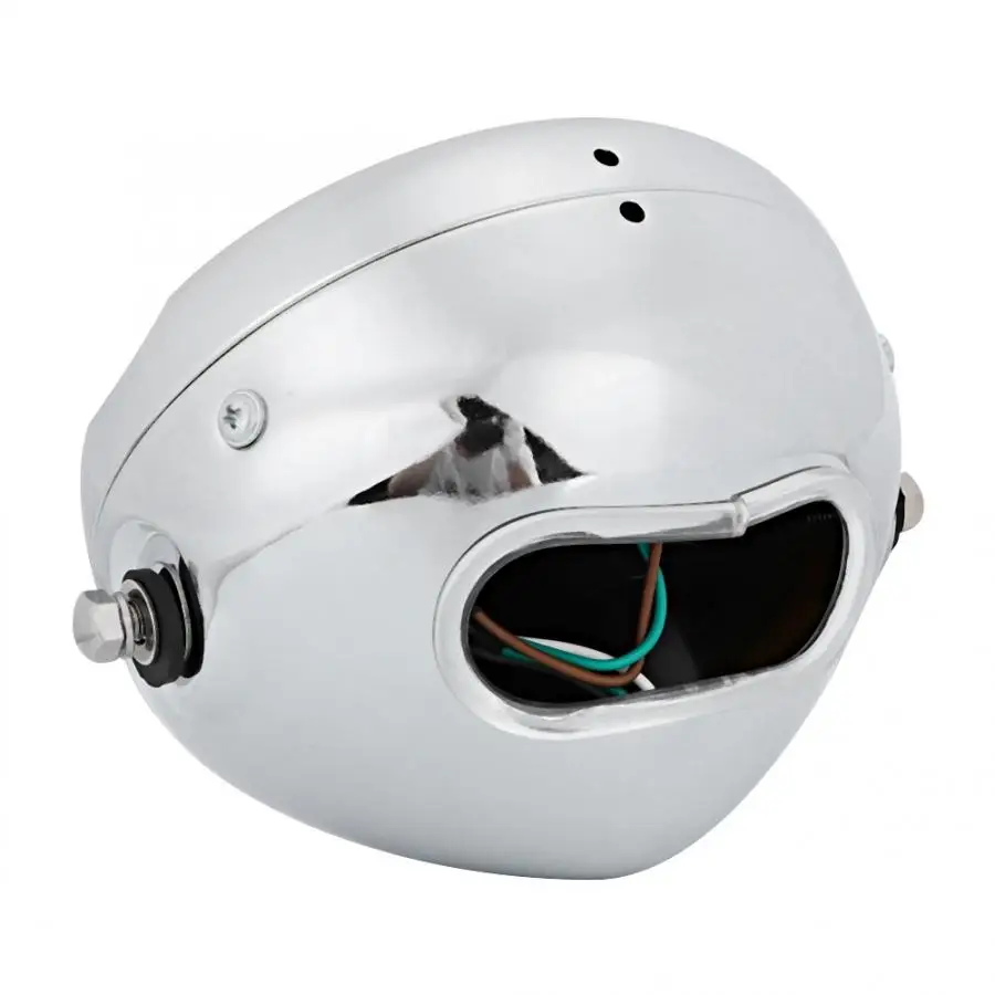 Фара мотоциклетная круглая в стиле ретро с желтыми линзами подходит для