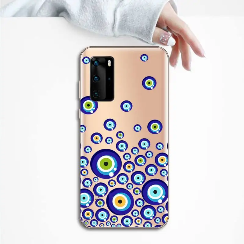 

Evil Eye Third Eye pattern luxury high quality shell Phone Case Transparent for Huawei P honor 8 10i 20 30 40 smart 2019