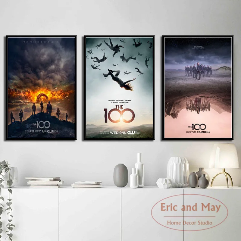 Poster And Print Hot TV Series Show The 100 New Season Art Painting Vintage Canvas Wall Home Decor | Дом и сад