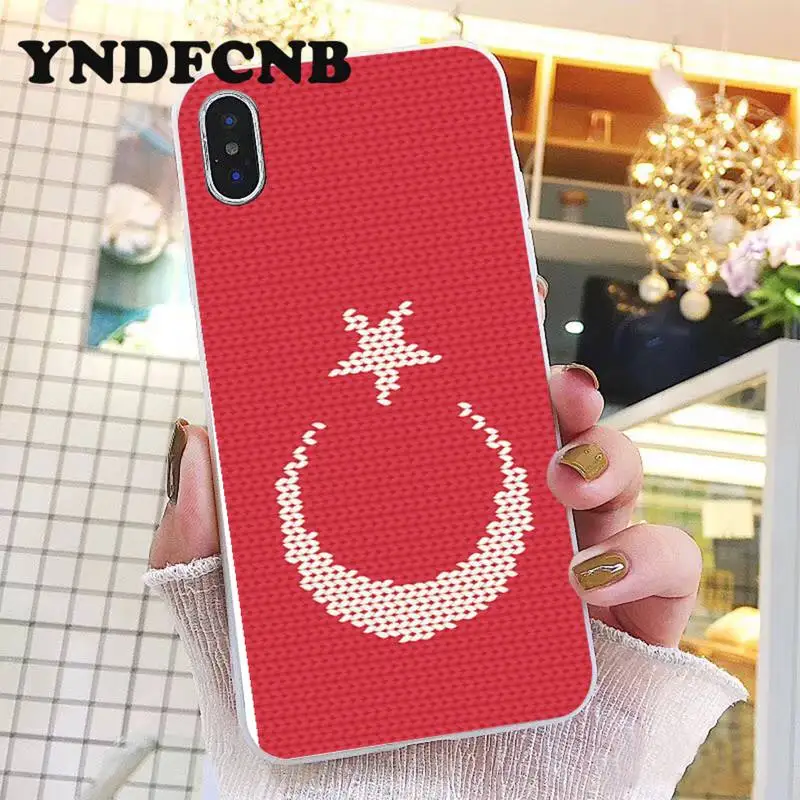 YNDFCNB мягкий резиновый чехол с турецким флагом для телефона iPhone 8 7 6 6S Plus X XS MAX 5 5S SE XR