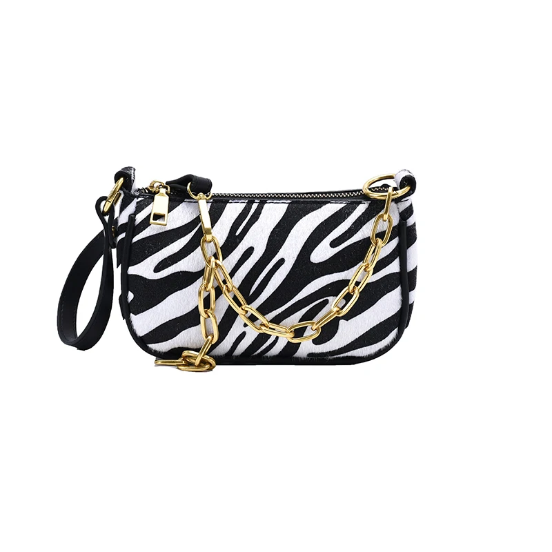 

Zebra Pattern PU Leather Crossbody Bags for Women 2020 Winter Trendy Cross Body Shoulder Handbags Branded Trending Hand Bag
