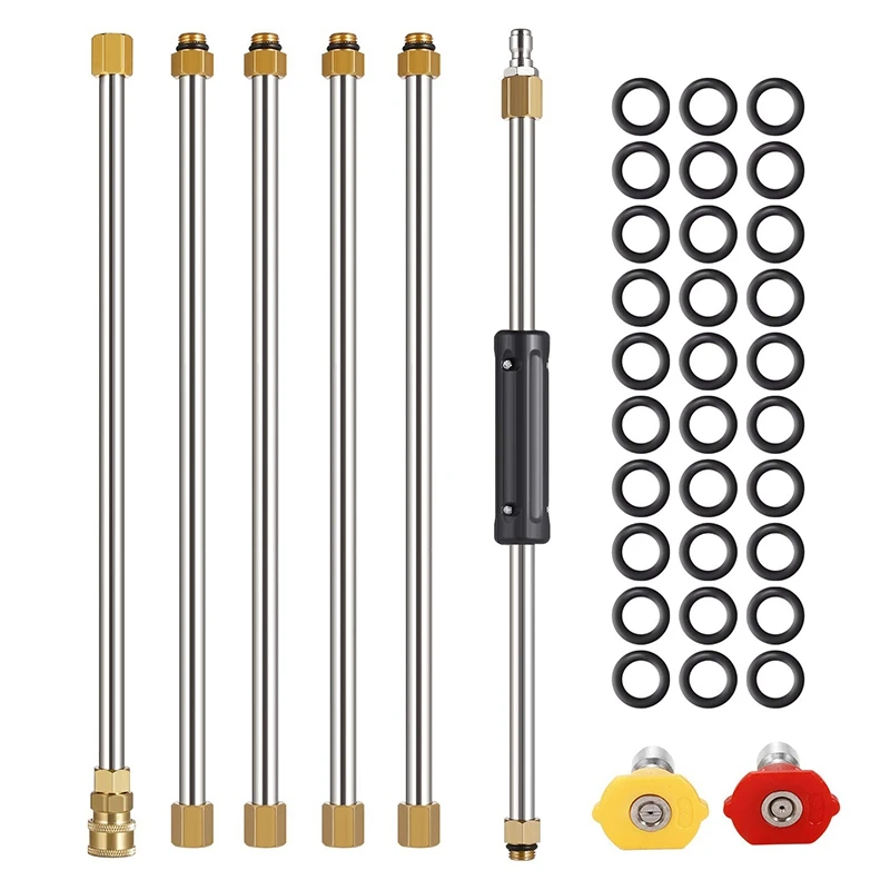 6 шт. удлинительная палочка для мойки давления из нержавеющей стали 7 5 футов (90