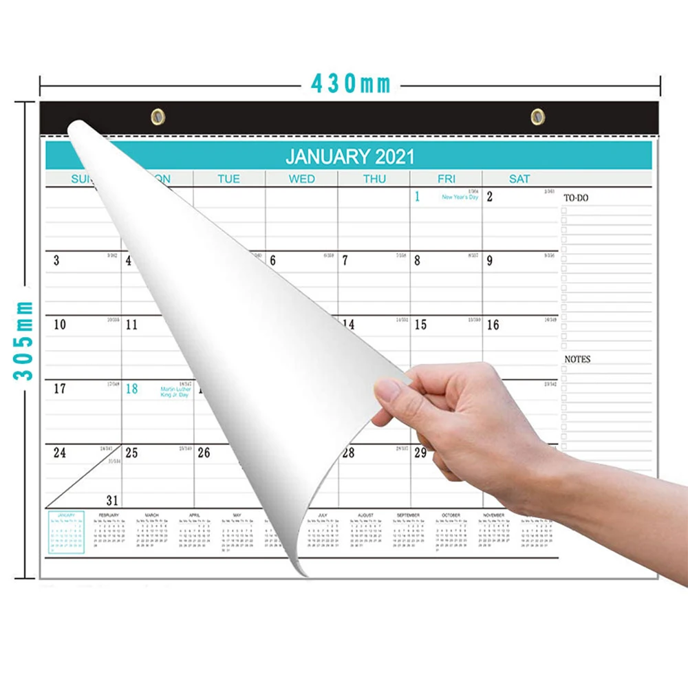

2021 Simple Wall Calendar Weekly Monthly Planner Agenda Organizer Home Office Hanging Wall Calendar Daily Schedule Planner