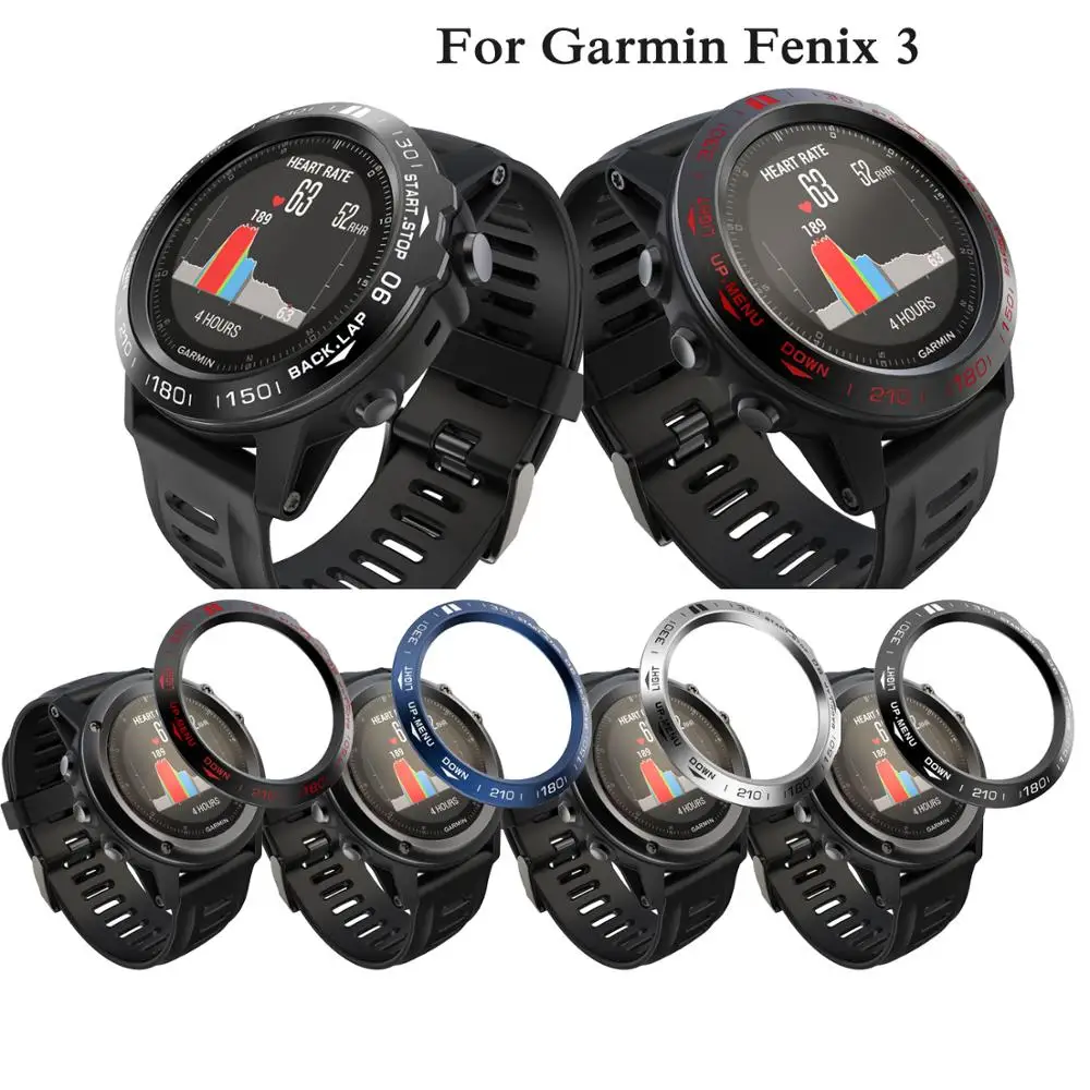Кольцо для смарт часов Garmin Fenix3/Fenix3 HR клейкий чехол из нержавеющей стали