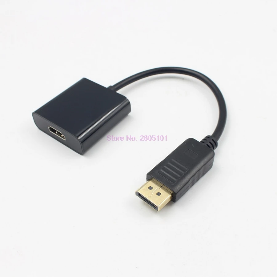 Dhl или fedex 50 шт. Адаптер DP к HDMI кабель DisplayPort папа Женский адаптер конвертер 1080P для