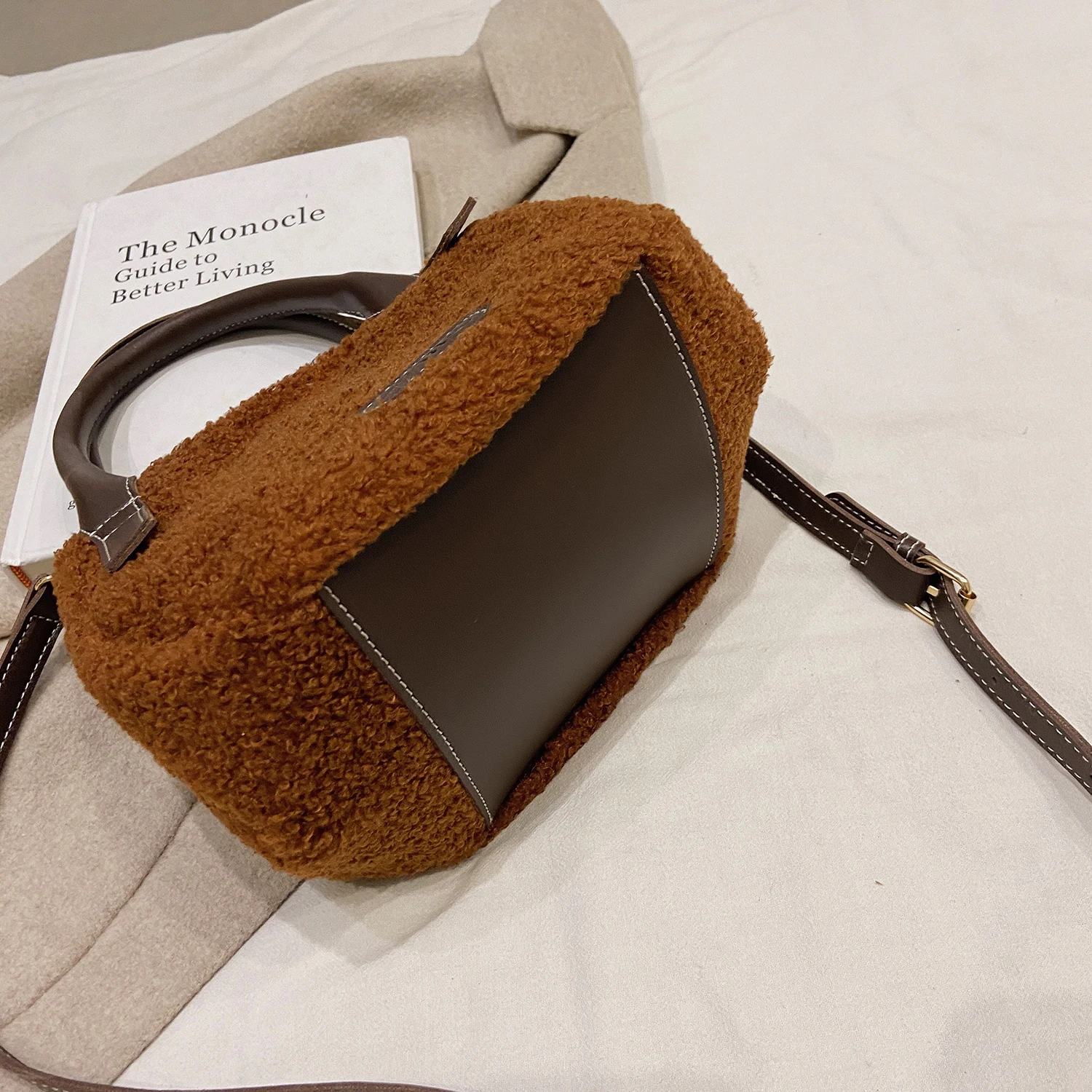 small black fluffy bag