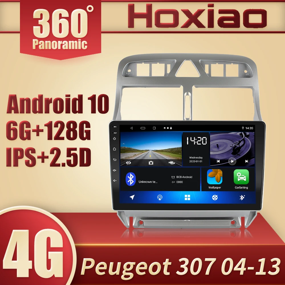 Автомагнитола 2 din 6 ГБ + 128 Гб Android 10 для PEUGEOT 307 sw 2004 2005 2006 2007 2008 2013|Автомагнитолы| |
