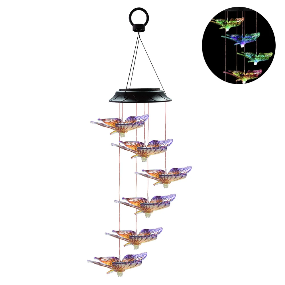 

Solar Wind Chime Light LED Hanging Colorful Lamp Decorative Garden Lights (Transparent)