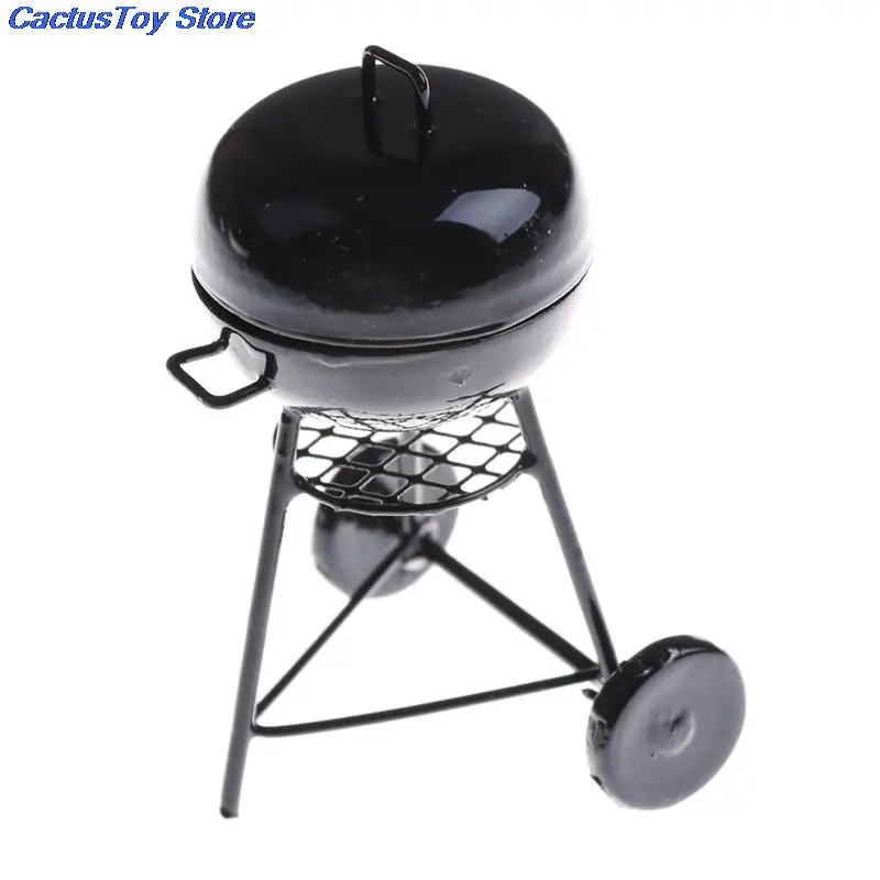1PC 1:12 Black Metal BBQ Grill Dollhouse Garden Outdoor Miniature | Игрушки и хобби