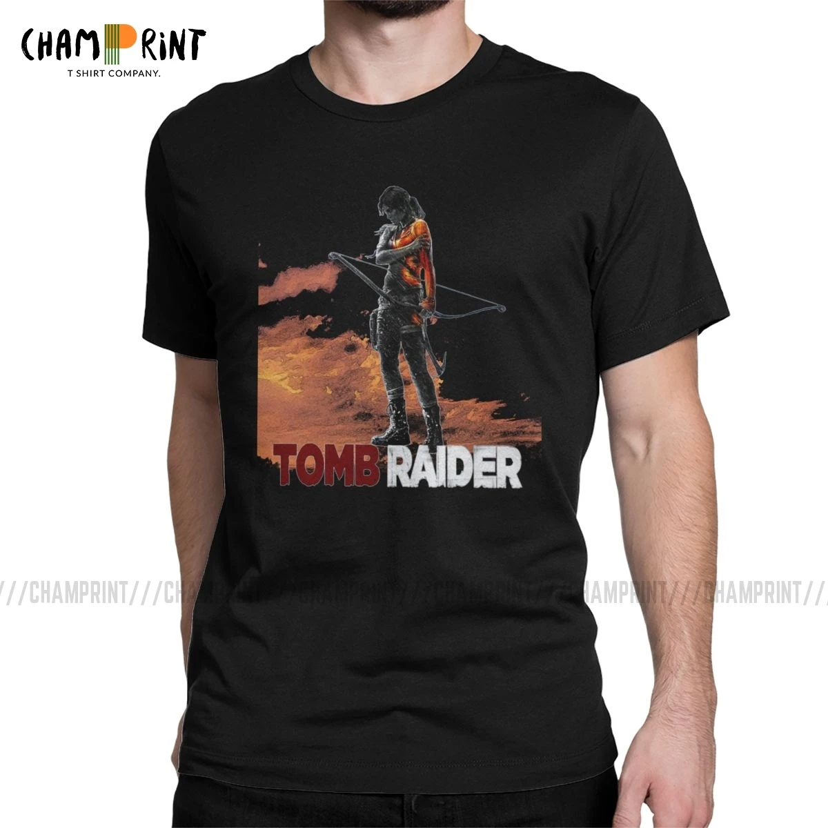 Мужская футболка для игры Tomb Raider Lara Croft Adventer топы из 100% хлопка Забавные футболки с