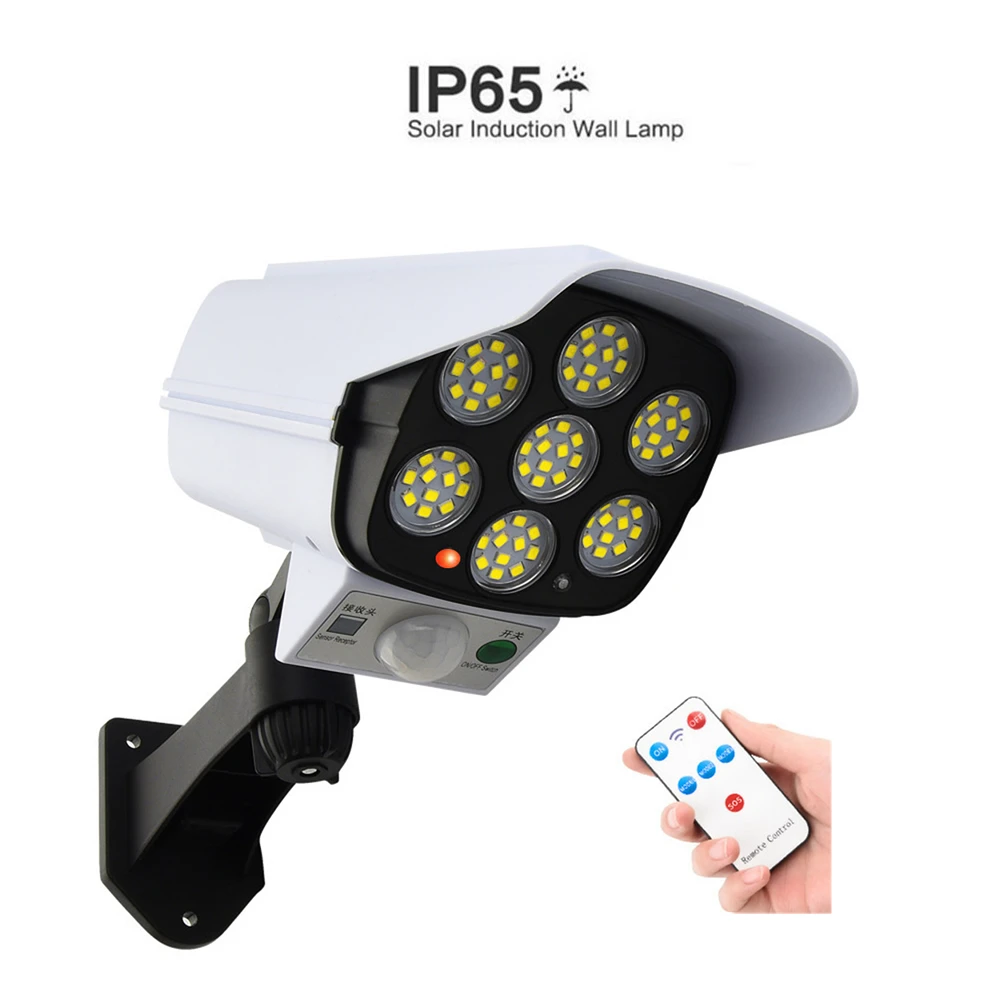 

remote Solar motion sensor Simulation Monitoring Fake Camera Human Body Induction Garden Lamp Wall Lamp Street Lamp Searchlight