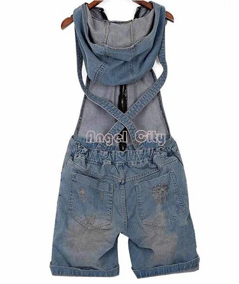 

Overalls Women's Jean Jumpsuits Short Pants Washed Jeans Denim Casual Rompers 4 Sizes booty shorts