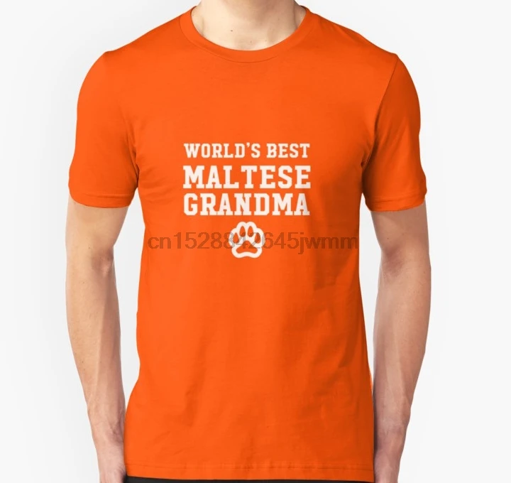 Мужская футболка с коротким рукавом лучшая Мальтийская надписью Grandma Slim Fit