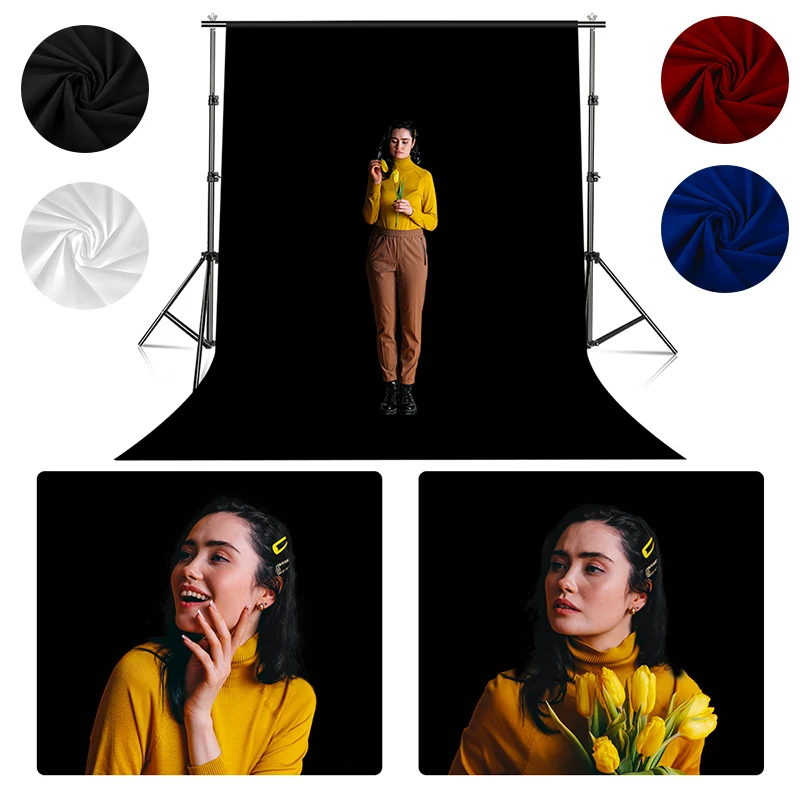 

Photography Backdrops Flocking Cloth Photo Background Absorbable Light Screen Chroma Key Photo Studio Photography Accessories