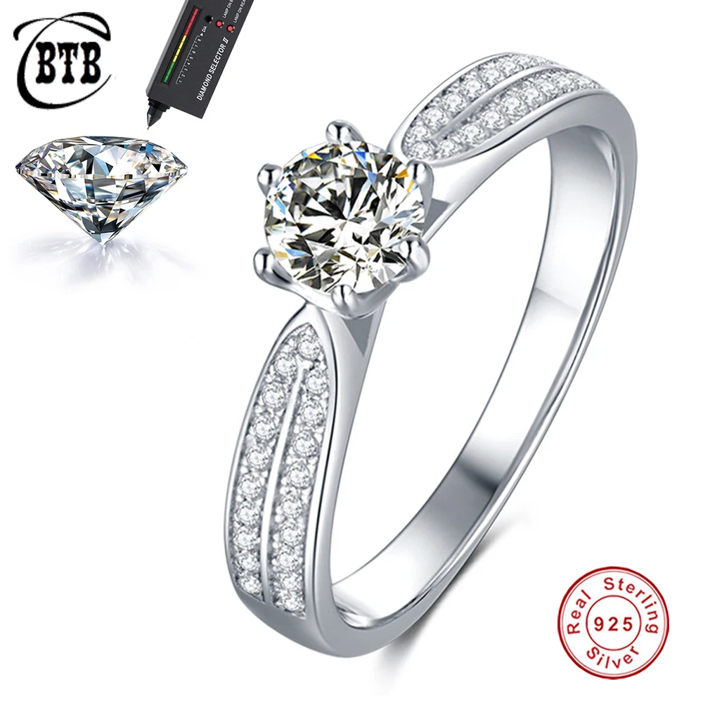 

Новое кольцо CBTB с бриллиантом 925 карата, Муассанит, серебро пробы, Женское Обручальное кольцо, милое роскошное Ювелирное Украшение