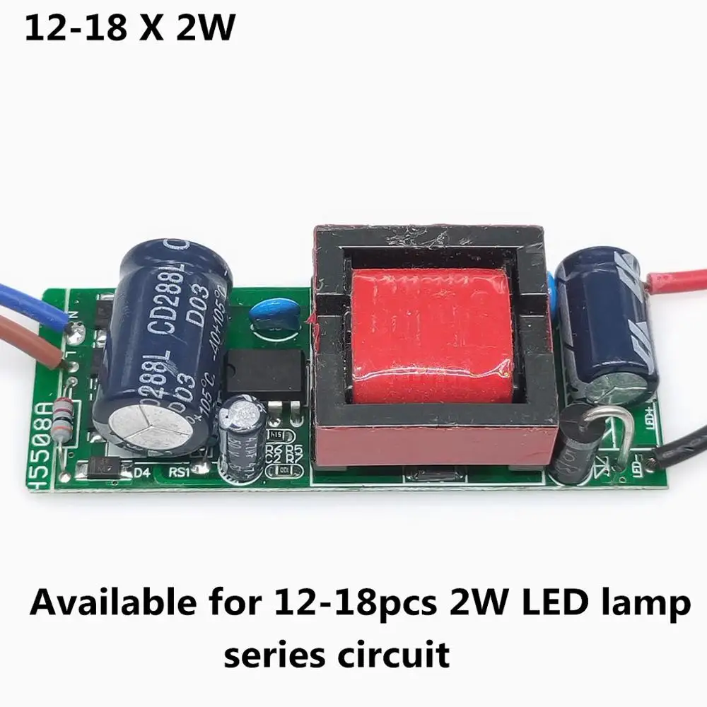 2 Вт Светодиодный светильник драйвер трансформатор вход Ac85 265V 50/60 адаптер питания