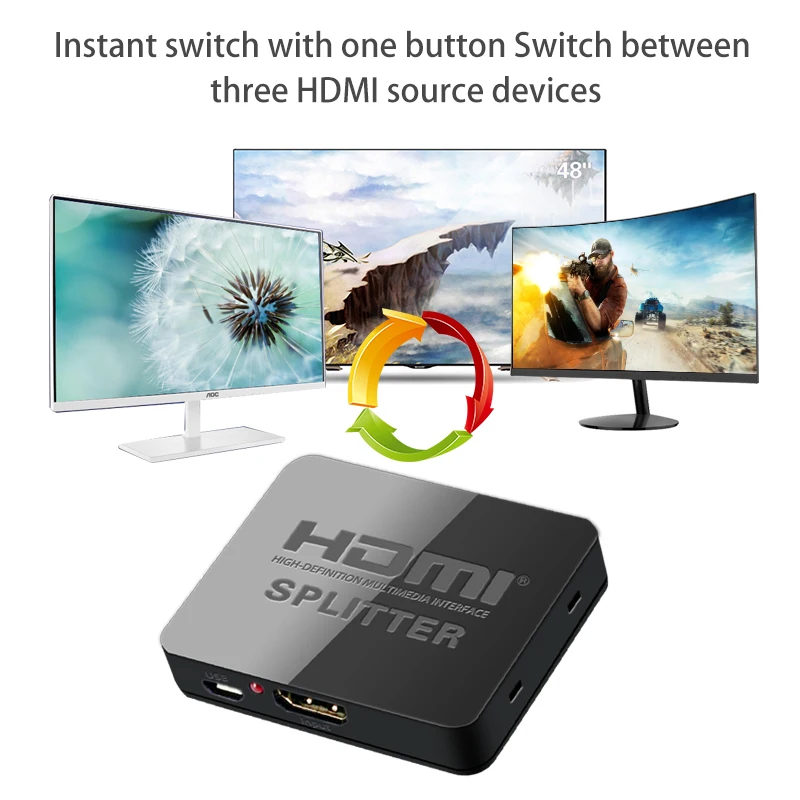 HDMI 1 в 2 выхода 1080p 4K 1x2 HDCP Стриппер 3D сплиттер усилитель силового сигнала